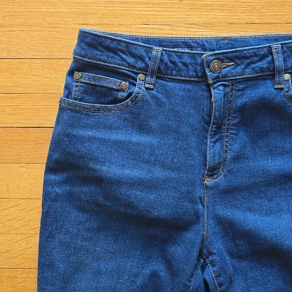 NWOT, Brooks Brothers, Straight Leg Dark Wash Jeans, Women's 10 - Picture 6 of 15